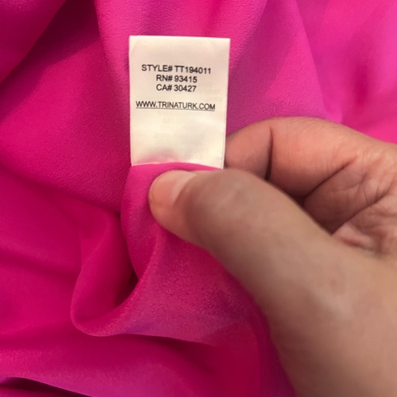 Trina Turk Wright One-Shoulder Sheath Dress – Fuchsia – Size 14 - Picture 4 of 9